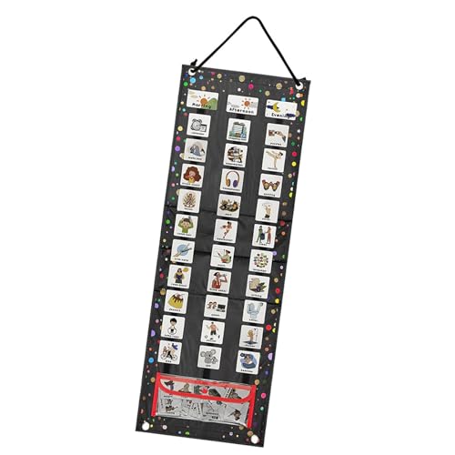 sporful Visueller Zeitplan für Kinder, Tagesroutinediagramm mit 63 Karten, Wandplaner, Verhaltenswerkzeug, Polyestergewebe, 82 x 30 cm sporful Visueller Zeitplan für Kinder, Tagesroutinediagramm mit 63 Karten, Wandplaner, Verhaltenswerkzeug, Polyestergewebe, 82 x 30 cm von sporful