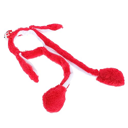 sporful Weihnachts-Stirnband mit Schneemann-Hasenohren, für Feiertagsfeiern, rotes Plüsch-Haar-Accessoire von sporful