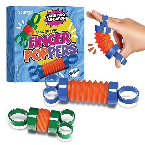 stargo Finger Poppers Fidget Toy for Kids - Hand Exercisers Pop Tube Mini Fidget Toys - Sensory Toy for Girls and Boys - Finger Strengthener and Occupational Therapy Toy - 2 Pack, CC-1016-2PK stargo Finger Poppers Fidget Toy for Kids - Hand Exercisers Pop Tube Mini Fidget Toys - Sensory Toy for Girls and Boys - Finger Strengthener and Occupational Therapy Toy - 2 Pack, CC-1016-2PK von stargo
