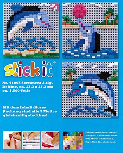 stickit Mini Stecksystem Sortiment Delfine 3-TLG. ca. 1.500 Teile Nr. 41005 von stickit