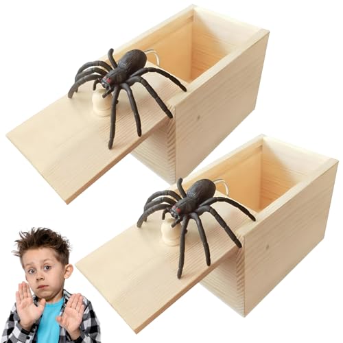 stroyayo 2 Stücke Spinne Streich-Box,Spider Prank Scare Box,Gummispinne,Scherzartikel für Halloween Streich,Spinne in Box,Holz Prank Spider Scare Box,für Kinder Erwachsene Party Favors Gifts stroyayo 2 Stücke Spinne Streich-Box,Spider Prank Scare Box,Gummispinne,Scherzartikel für Halloween Streich,Spinne in Box,Holz Prank Spider Scare Box,für Kinder Erwachsene Party Favors Gifts von stroyayo
