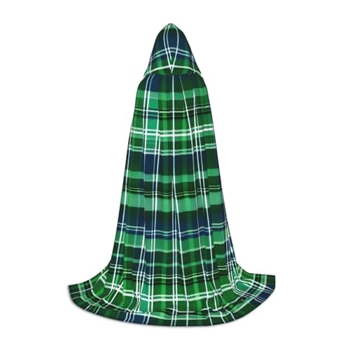 Kapuzenumhang mit schottischem Schottenkaro-Druck, ohne Reißverschluss und Fliege, Blau und Grün Kapuzenumhang mit schottischem Schottenkaro-Druck, ohne Reißverschluss und Fliege, Blau und Grün von sttung