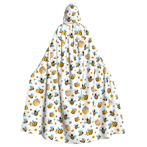 sttung Cartoon-Bienen-Grafikdruck, Cosplay, Kapuzenumhang, Erwachsene, Umhang, Karneval, Hexenumhang, Kostüme, Party sttung Cartoon-Bienen-Grafikdruck, Cosplay, Kapuzenumhang, Erwachsene, Umhang, Karneval, Hexenumhang, Kostüme, Party von sttung