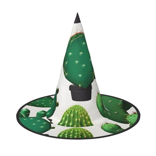 sttung Grüner Kaktusdruck Halloween Hexenhut - Oxford Tuch faltbar für Party/Karneval/Maskerade sttung Grüner Kaktusdruck Halloween Hexenhut - Oxford Tuch faltbar für Party/Karneval/Maskerade von sttung