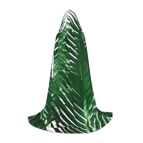 sttung Grüner Palmblatt-Druck, Kapuzenumhang mit vollem Druck, ohne Reißverschluss und Fliege, Halloween/Cosplay/Comic Con sttung Grüner Palmblatt-Druck, Kapuzenumhang mit vollem Druck, ohne Reißverschluss und Fliege, Halloween/Cosplay/Comic Con von sttung