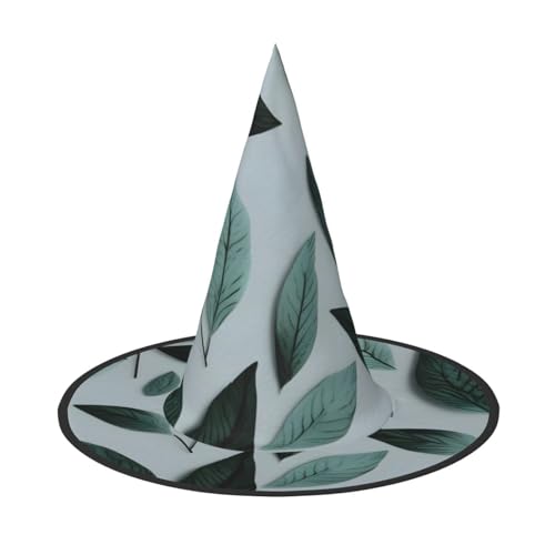 sttung Halloween-Hexenhut mit Blattmuster, Oxford-Stoff, faltbar, für Party/Karneval/Maskerade sttung Halloween-Hexenhut mit Blattmuster, Oxford-Stoff, faltbar, für Party/Karneval/Maskerade von sttung