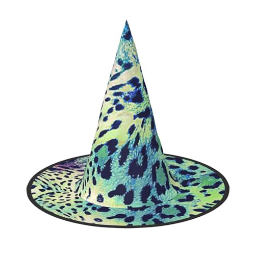 sttung Halloween-Hexenhut mit Leopardenmuster, Oxford-Stoff, faltbar, für Party/Karneval/Maskerade sttung Halloween-Hexenhut mit Leopardenmuster, Oxford-Stoff, faltbar, für Party/Karneval/Maskerade von sttung