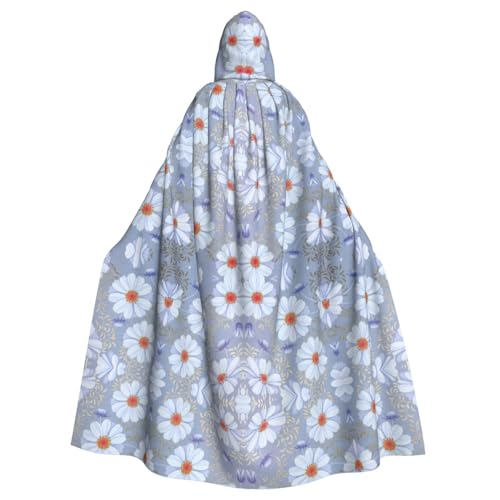 sttung Kapuzenumhang mit Gänseblümchen, blauer Druck, für Erwachsene, Karneval, Hexenumhang, Kostüme, Party sttung Kapuzenumhang mit Gänseblümchen, blauer Druck, für Erwachsene, Karneval, Hexenumhang, Kostüme, Party von sttung