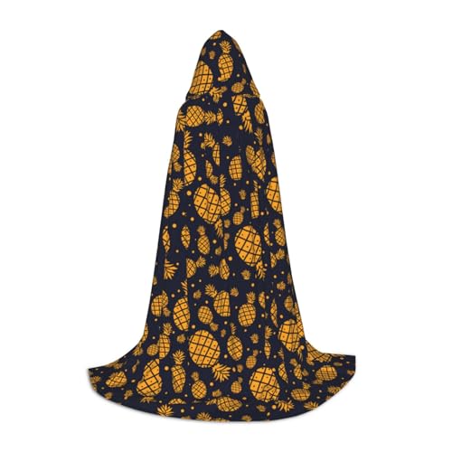 sttung Kapuzenumhang mit goldenem Ananas-Druck, ohne Reißverschluss und Fliege, Halloween, Cosplay, Comic Con sttung Kapuzenumhang mit goldenem Ananas-Druck, ohne Reißverschluss und Fliege, Halloween, Cosplay, Comic Con von sttung