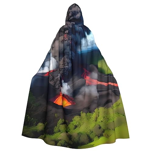 sttung Kilauea Umhang mit Kapuze, Motiv: Vulkanblüte, Cosplay, für Erwachsene, Karneval, Hexenumhang, Kostüme, Party sttung Kilauea Umhang mit Kapuze, Motiv: Vulkanblüte, Cosplay, für Erwachsene, Karneval, Hexenumhang, Kostüme, Party von sttung