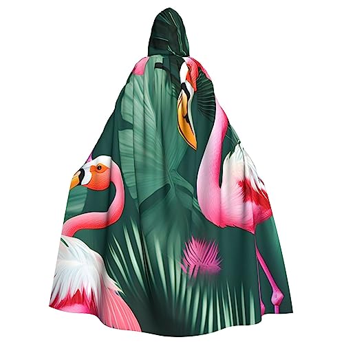 sttung Palmblatt- und Flamingo-Paar-Druck, Cosplay, Kapuzenumhang, Erwachsene, Umhang, Karneval, Hexenumhang, Kostüme, Party sttung Palmblatt- und Flamingo-Paar-Druck, Cosplay, Kapuzenumhang, Erwachsene, Umhang, Karneval, Hexenumhang, Kostüme, Party von sttung