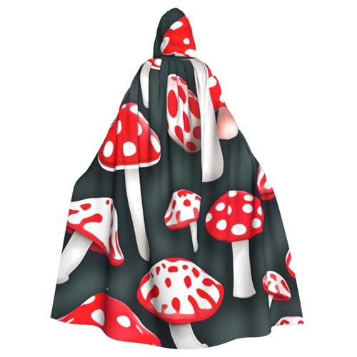 sttung Roter weißer Pilzaufdruck Halloween Kapuzenumhang Erwachsene Umhang Karneval Hexenumhang Kostüme Party sttung Roter weißer Pilzaufdruck Halloween Kapuzenumhang Erwachsene Umhang Karneval Hexenumhang Kostüme Party von sttung