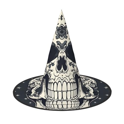 sttung Totenkopf Yoga und Blumendruck Halloween Hexenhut - Oxford Tuch faltbar für Party/Karneval/Maskerade sttung Totenkopf Yoga und Blumendruck Halloween Hexenhut - Oxford Tuch faltbar für Party/Karneval/Maskerade von sttung