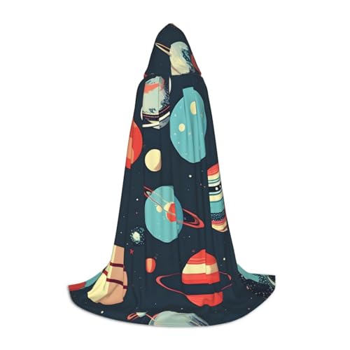 sttung Umhang mit Kapuze, Weltraumplaneten-Druck, vollständiger Druck, kein Reißverschluss + Fliege, Halloween/Cosplay/Comic Con sttung Umhang mit Kapuze, Weltraumplaneten-Druck, vollständiger Druck, kein Reißverschluss + Fliege, Halloween/Cosplay/Comic Con von sttung