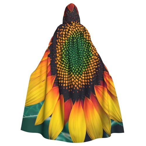 sttung Umhang mit Kapuze und Regenbogen-Sonnenblumen-Druck, für Erwachsene, Karneval, Hexenumhang, Kostüme, Party sttung Umhang mit Kapuze und Regenbogen-Sonnenblumen-Druck, für Erwachsene, Karneval, Hexenumhang, Kostüme, Party von sttung