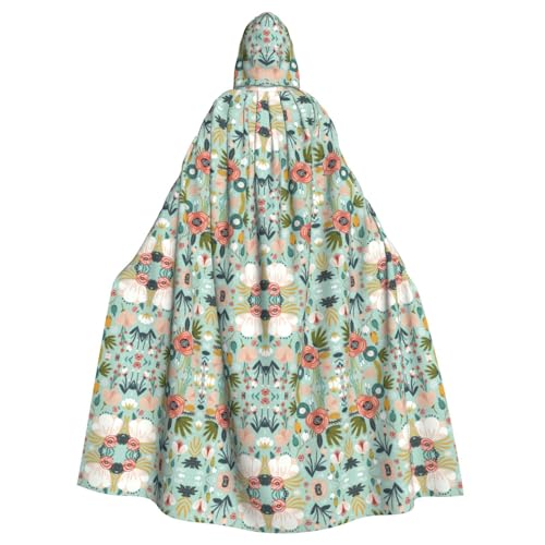 sttung Umhang mit Kapuze und buntem Flora-Druck, für Erwachsene, Karneval, Hexenumhang, Kostüme, Party sttung Umhang mit Kapuze und buntem Flora-Druck, für Erwachsene, Karneval, Hexenumhang, Kostüme, Party von sttung