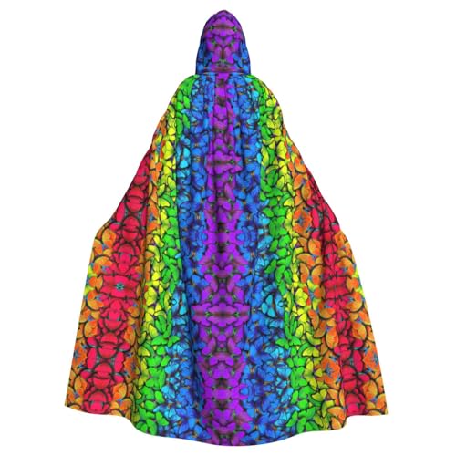 sttung Umhang mit Kapuze und buntem Schmetterlings-Druck, für Erwachsene, Karneval, Hexenumhang, Kostüme, Party sttung Umhang mit Kapuze und buntem Schmetterlings-Druck, für Erwachsene, Karneval, Hexenumhang, Kostüme, Party von sttung