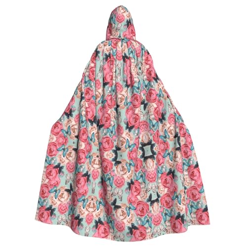 sttung Umhang mit buntem Blumendruck, Cosplay, mit Kapuze, für Erwachsene, Karneval, Hexenumhang, Kostüme, Party sttung Umhang mit buntem Blumendruck, Cosplay, mit Kapuze, für Erwachsene, Karneval, Hexenumhang, Kostüme, Party von sttung