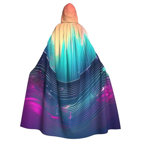 sttung Umhang mit coolem Musik-Wellen-Druck, Cosplay, Kapuzenumhang für Erwachsene, Karneval, Hexenumhang, Kostüme, Party sttung Umhang mit coolem Musik-Wellen-Druck, Cosplay, Kapuzenumhang für Erwachsene, Karneval, Hexenumhang, Kostüme, Party von sttung