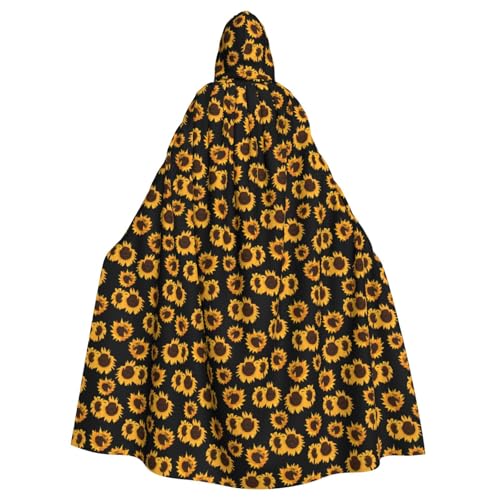 sttung Umhang mit goldenem Sonnenblumen-Druck, für Erwachsene, Karneval, Hexenumhang, Kostüme, Party sttung Umhang mit goldenem Sonnenblumen-Druck, für Erwachsene, Karneval, Hexenumhang, Kostüme, Party von sttung