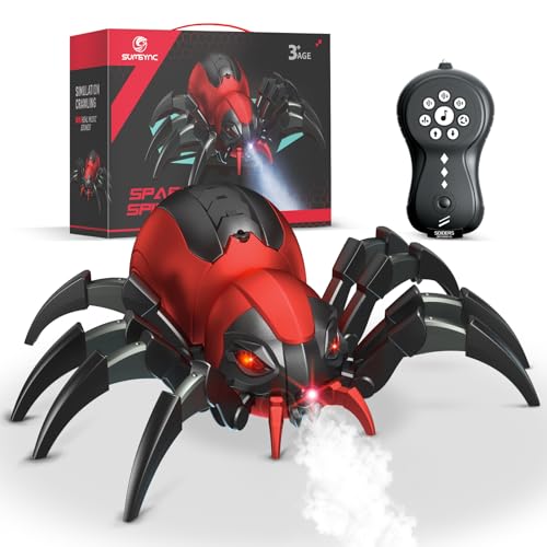 Ferngesteuertes Spinne Kinderspielzeug - Realistische RC Spinne, Musikeffekt, LED Ferngesteuerte Auto Spielzeug für 3 4 5 6 7 8 9 10 11 12 Jahre alte Jungen/Mädchen, Geschenke für Halloween Geburtstag Ferngesteuertes Spinne Kinderspielzeug - Realistische RC Spinne, Musikeffekt, LED Ferngesteuerte Auto Spielzeug für 3 4 5 6 7 8 9 10 11 12 Jahre alte Jungen/Mädchen, Geschenke für Halloween Geburtstag von sumsync