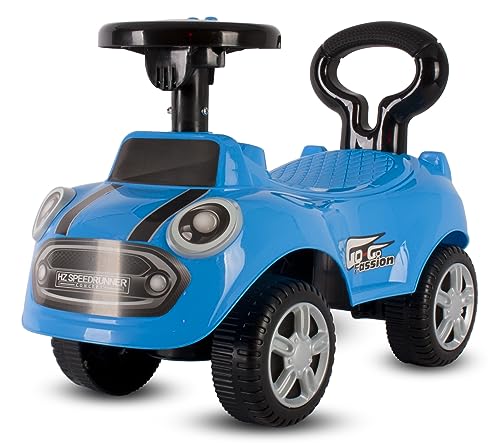 Rutschauto ab 1 Jahr, Lauflernwagen, Kinderauto Indoor, Rutschfahrzeug mit Klängen (Blau) von sun baby