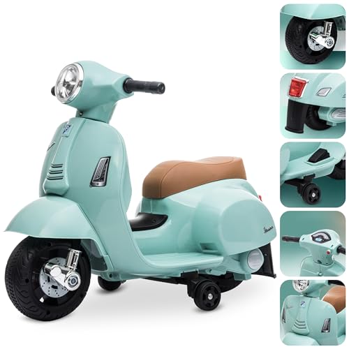 Vespa Kinderroller Elektroroller Kinder Elektrofahrzeug Kinderfahrzeug (Mint) von sun baby