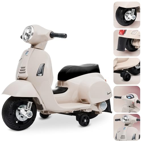 Vespa Kinderroller Elektroroller Kinder Elektrofahrzeug Kinderfahrzeug (Weiß) von sun baby