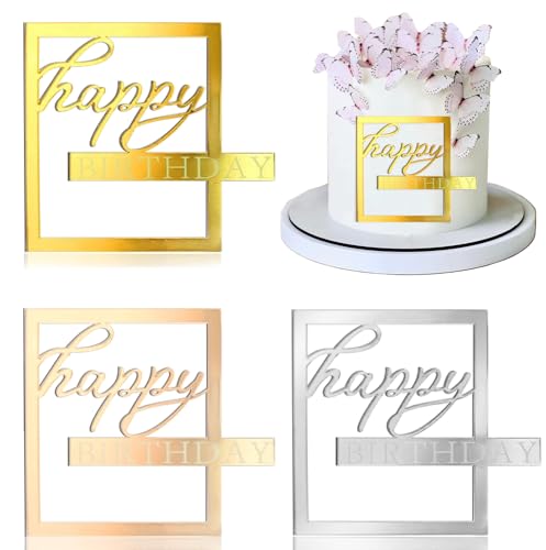 Happy Birthday Tortendeko,sunnilly 3 Stück Happy Birthday Cake Topper,Tortendeko Geburtstag,Spiegel Acryl Happy Birthday Tortendeko Geburtstag,Cake Topper für Weihnachten Babyparty Jubiläen Party Deco Happy Birthday Tortendeko,sunnilly 3 Stück Happy Birthday Cake Topper,Tortendeko Geburtstag,Spiegel Acryl Happy Birthday Tortendeko Geburtstag,Cake Topper für Weihnachten Babyparty Jubiläen Party Deco von sunnilly