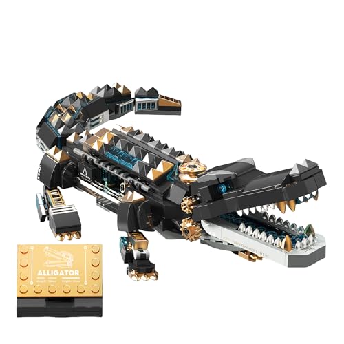 suradara Animal Retro Mechanical Style Building Blocks, Metallfarbe spezielle Transferdruck, Bildung und kreatives Spielzeug für Kinder ab 8 Jahren (T4007) von suradara