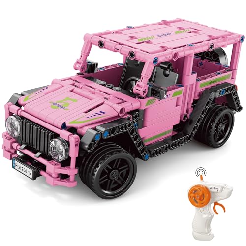 suradara Bauklötze RC Super Car, Funkfernsteuerung 1:16 Rennwagen, Spielzeugfahrzeug, Konstruktionsspielzeug, Geschenk für Jungen und Mädchen ab 6 Jahren, Geschenk für Kinder ab 6+ (70014) von suradara