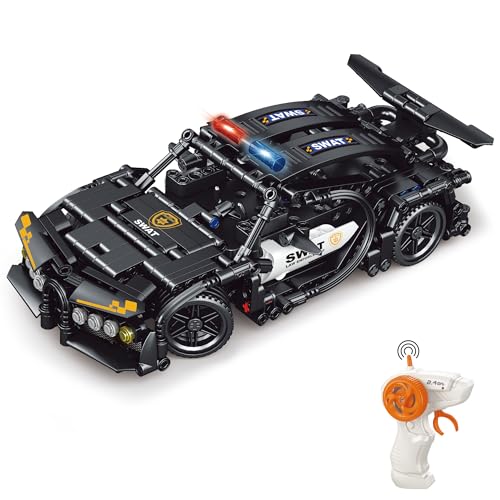 suradara Bauklötze RC Super Car, Funkfernsteuerung 1:16 Rennwagen, Spielzeugfahrzeug, Konstruktionsspielzeug, Geschenk für Jungen und Mädchen ab 6 Jahren, Geschenk für Kinder ab 6+ (70022) von suradara