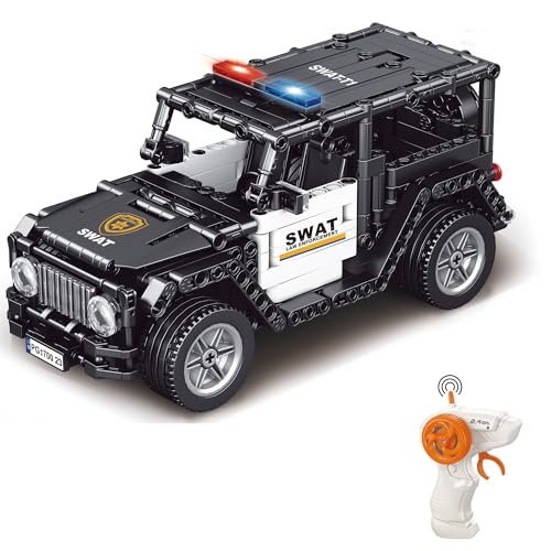 suradara Bauklötze RC Super Car, Funkfernsteuerung 1:16 Rennwagen, Spielzeugfahrzeug, Konstruktionsspielzeug, Geschenk für Jungen und Mädchen ab 6 Jahren, Geschenk für Kinder ab 6+ (70023) von suradara