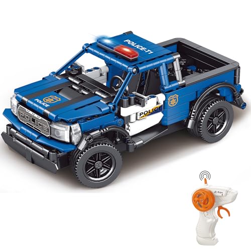 suradara Bauklötze RC Super Car, Funkfernsteuerung 1:16 Rennwagen, Spielzeugfahrzeug, Konstruktionsspielzeug, Geschenk für Jungen und Mädchen ab 6 Jahren, Geschenk für Kinder ab 6+ (70024) von suradara