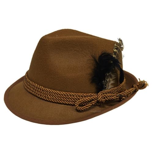 sutelang lurryly Trachtenhut mit Feder Oktoberfest - Filzhut Herren Trachten Tiroler Hut, Kopfbedeckung 60Er 70Er Hippie Retro Bavaria Traditional Hat für Erwachsene Bierfest, Karneval Halloween sutelang lurryly Trachtenhut mit Feder Oktoberfest - Filzhut Herren Trachten Tiroler Hut, Kopfbedeckung 60Er 70Er Hippie Retro Bavaria Traditional Hat für Erwachsene Bierfest, Karneval Halloween von sutelang lurryly