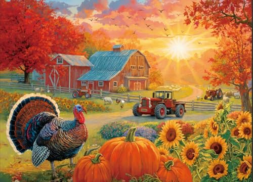 Sutinban Puzzle 500 Teile für Erwachsene, Bauernhof Truthahn, 500 Teile Puzzle für Erwachsene und Kinder ab 14 Jahren, Jigsaws Puzzle Geschenk-Dekorationen von sutinban