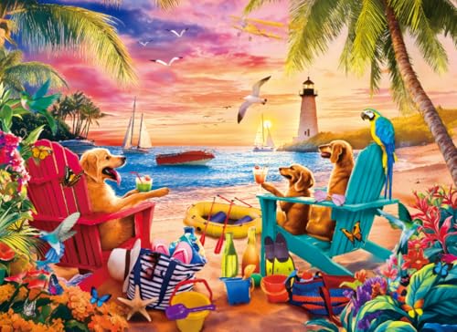 Sutinban Puzzle 500 Teile für Erwachsene, Strandhündchen, 500 Teile Puzzle für Erwachsene und Kinder ab 14 Jahren, Geschenk-Dekorationen Sutinban Puzzle 500 Teile für Erwachsene, Strandhündchen, 500 Teile Puzzle für Erwachsene und Kinder ab 14 Jahren, Geschenk-Dekorationen von sutinban