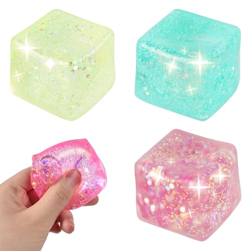 svpfuo 3 Stück Stressball Erwachsene, Antistressball, Quetschball, DREI Farben Quadratische Gel-Eiswürfel Kneifen Und Quetschen Langsam Rebound Maltose Eiswürfel Stress Reliever Ball svpfuo 3 Stück Stressball Erwachsene, Antistressball, Quetschball, DREI Farben Quadratische Gel-Eiswürfel Kneifen Und Quetschen Langsam Rebound Maltose Eiswürfel Stress Reliever Ball von svpfuo
