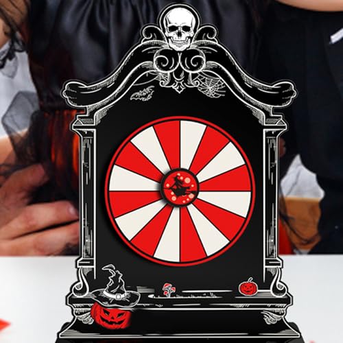 Halloween Gewinnrad,Spiel Drehscheibe Mit Preisen - Auffällige Dekoration Für Feste Karneval Partys Und Unterricht von syayw