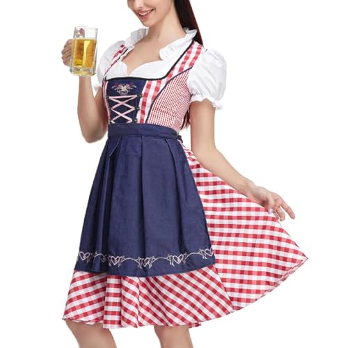 Oktoberfest Kostüme Frauen | Deutsches Bayerisches Kostümkleid - Traditionelles Dirndl -Outfit Für Bierfestival, Cosplay -Partykleidung, Volkskarnevalkleid, Bayerische Dienstmädchen -Outfits Für Erwac Oktoberfest Kostüme Frauen | Deutsches Bayerisches Kostümkleid - Traditionelles Dirndl -Outfit Für Bierfestival, Cosplay -Partykleidung, Volkskarnevalkleid, Bayerische Dienstmädchen -Outfits Für Erwac von syayw