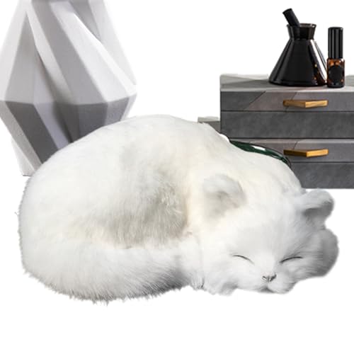 Plüschkatze aus Plüsch – realistisches Kätzchen-Plüschspielzeug für die Heimdekoration | niedliches Kätzchen-Plüschspielzeug | Haustierspielzeug für Schlafzimmer, Bett, von syayw