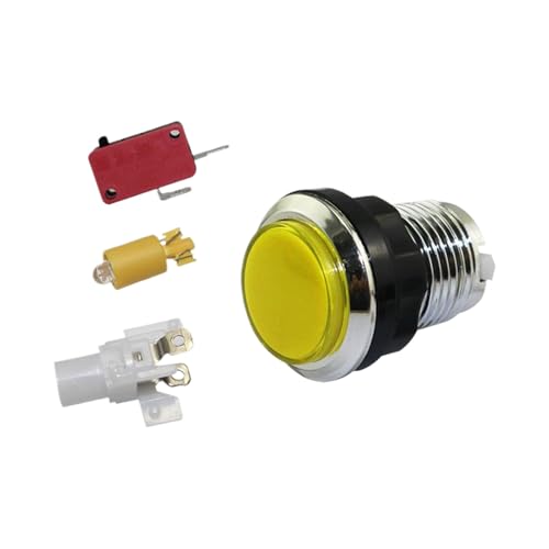 Spielekonsolentaste – LED-Arcade-LED-Taste, runder für die Spielmaschine, Drucktaste der Spielkonsole für Erwachsene, Jugendliche, und Mädchen Spielekonsolentaste – LED-Arcade-LED-Taste, runder für die Spielmaschine, Drucktaste der Spielkonsole für Erwachsene, Jugendliche, und Mädchen von syayw