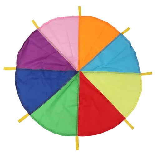 Spielen Sie Fallschirm – Rainbow Kids Fallschirmspielzeug für Klassen-Turning-Aktivitäten | Fallschirme für Gruppenspiel | Zeltspielzeug aus rundem Stoff, bunt, für das Koordinationsspiel des Teams Spielen Sie Fallschirm – Rainbow Kids Fallschirmspielzeug für Klassen-Turning-Aktivitäten | Fallschirme für Gruppenspiel | Zeltspielzeug aus rundem Stoff, bunt, für das Koordinationsspiel des Teams von syayw