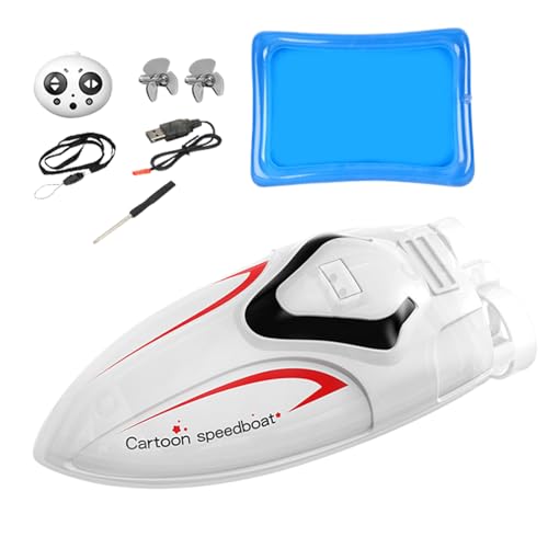 syayw Boot mit Fernbedienung – Tragbares Schnellmotor-Bootsspielzeug – 2,4 GHz Mini-Akrobatik-Spielzeug mit Beleuchtung für das Spiel im Pool, See, Waschbecken und Badewanne und Zubehör syayw Boot mit Fernbedienung – Tragbares Schnellmotor-Bootsspielzeug – 2,4 GHz Mini-Akrobatik-Spielzeug mit Beleuchtung für das Spiel im Pool, See, Waschbecken und Badewanne und Zubehör von syayw