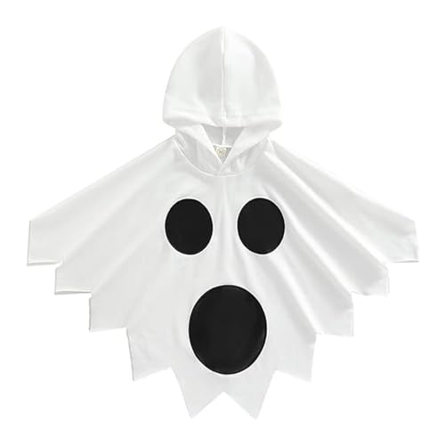 syayw Halloween Cape - Ghost Umhang mit Kapuze für Kinder | Kleinkindkostüm Poncho | Baby Halloween Outfit für Mädchen, im Alter von 8 bis 18 Monaten Trick behandeln Partys von syayw