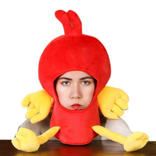 syayw Halloween Hut,Karneval Huhn Hut Faschingskostüm - Weiche Kopfbedeckung Karneval Party Zubehör Cosplay Schule Weihnachten von syayw
