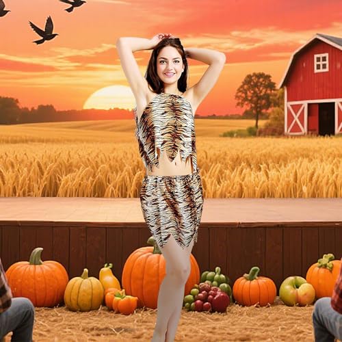 syayw Höhlenmensch Kostüm Erwachsene | Lustiges Karnevalskostüm - Halloween Cosplay Outfit für Karneval Bühnenauftritt Konzert Geburtstag und Events von syayw
