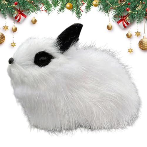 syayw Kaninchen Kuscheltier, Realistische Plüschfigur Tischdekoration, Kollektionsstück Wohnaccessoire Kuscheltier Für Kinder Jugendliche Erwachsene von syayw