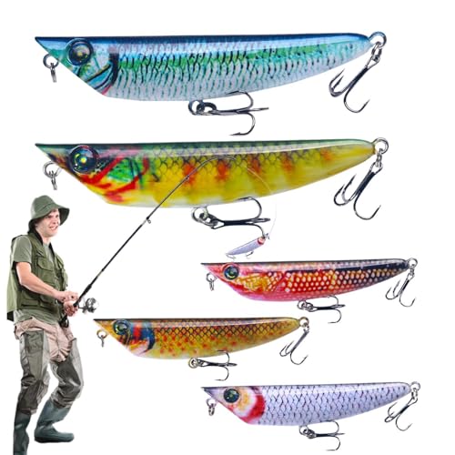 syayw Schwimmköder zum Angeln, Fischereiköder - 5X realistischer Fischschwimbait | Accessoires für Angelausrüstung, langsam sinkende realistische Köder für Frischwasser- und Salzwasseranfänger und syayw Schwimmköder zum Angeln, Fischereiköder - 5X realistischer Fischschwimbait | Accessoires für Angelausrüstung, langsam sinkende realistische Köder für Frischwasser- und Salzwasseranfänger und von syayw