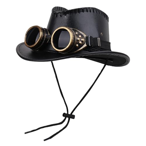 syayw Steampunk -Top -Hüte - Top -Hut für Mann | Kostümzubehör mit Schutzbrillen für Party Festival Event Cosplay Mode Shows Masquerade syayw Steampunk -Top -Hüte - Top -Hut für Mann | Kostümzubehör mit Schutzbrillen für Party Festival Event Cosplay Mode Shows Masquerade von syayw